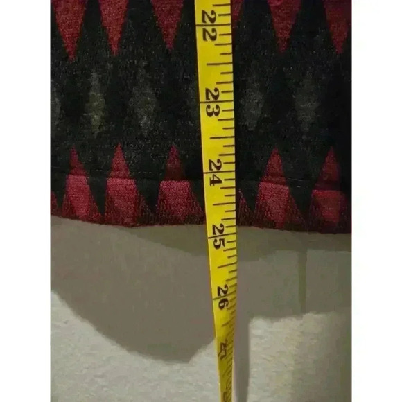 Allison Daley Petite Women's Red Geometric Zip-Up Jacket Size PL - Picture 8 of 12